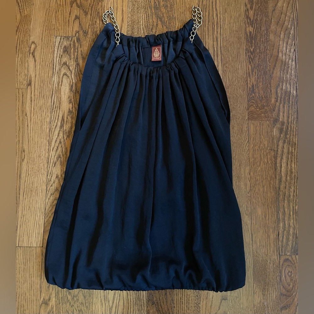 DONDUP Navy blue, bronze chain accent top